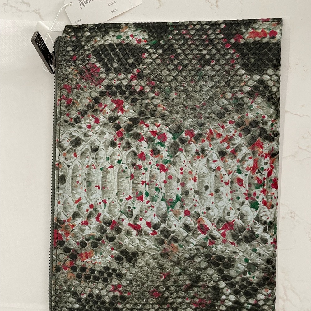 Neiman Marcus Multicolor Snakeskin Clutch